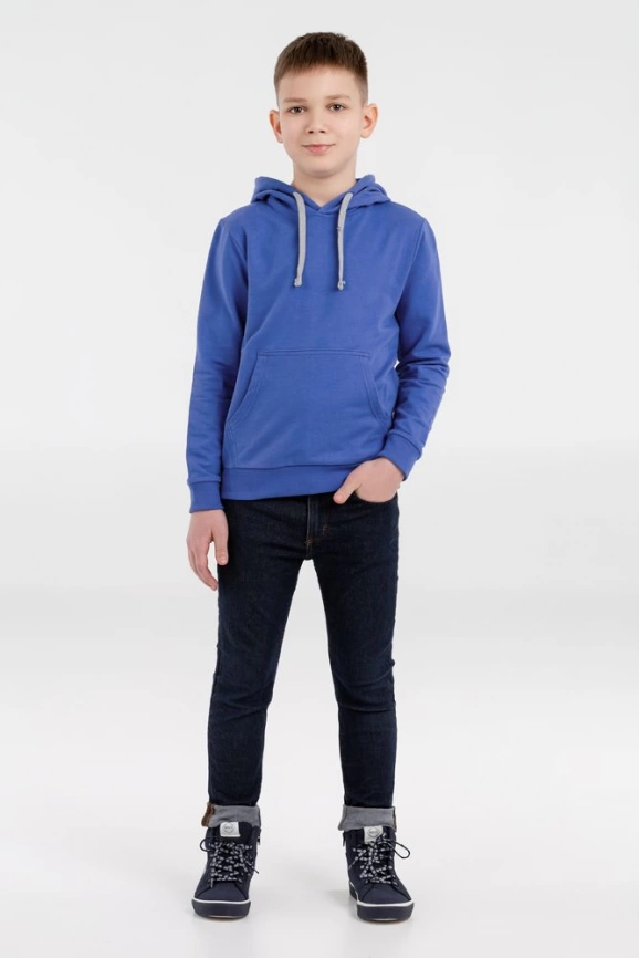 Толстовка с капюшоном детская Kirenga Kids, ярко-синяя, 12 лет фото 3