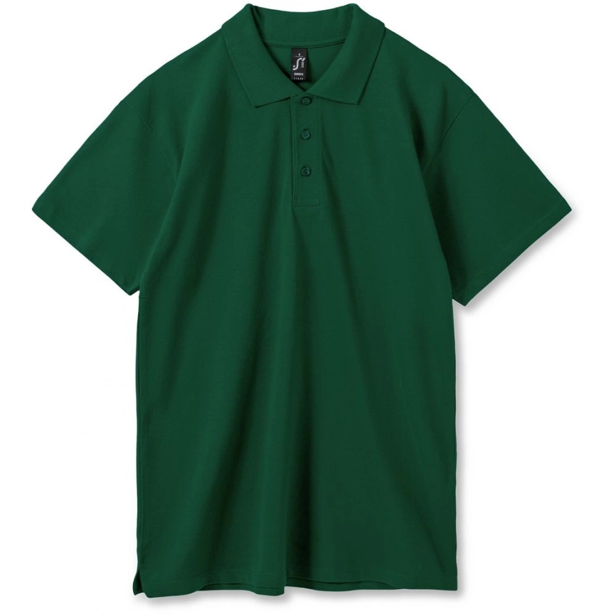 Рубашка поло мужская Summer 170 темно-зеленая, размер XL фото 8