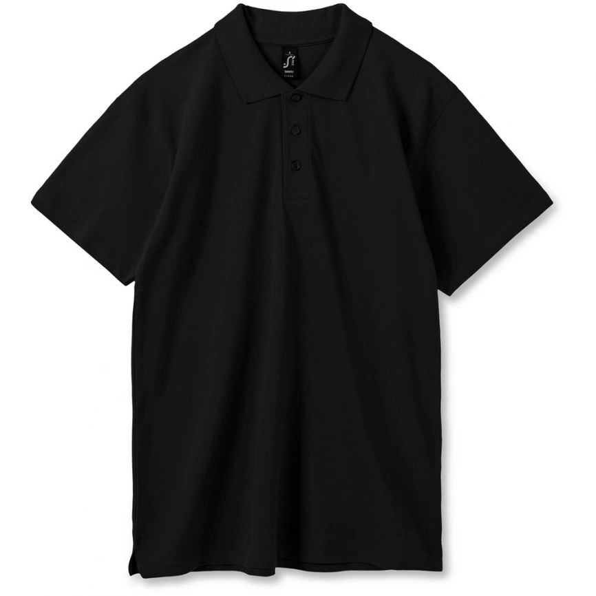 Рубашка поло мужская Summer 170 черная, размер XS фото 8