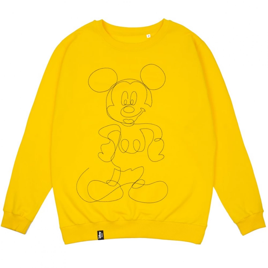 Свитшот с вышивкой Mickey Mouse, желтый, размер S фото 1