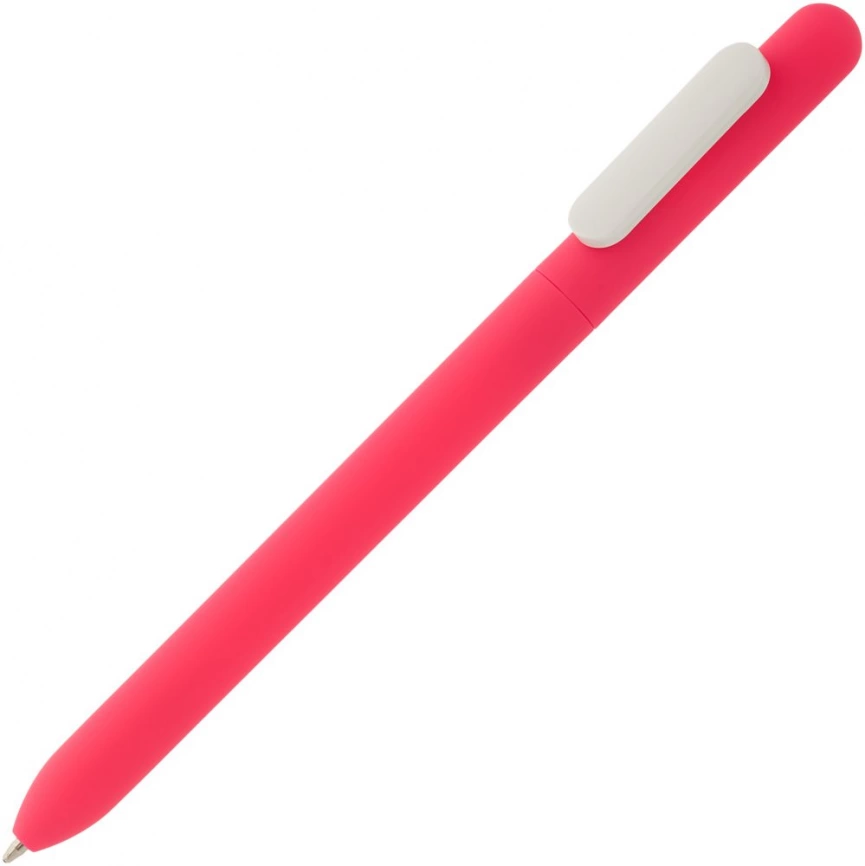 Ручка шариковая Swiper Soft Touch, розовая с белым фото 1