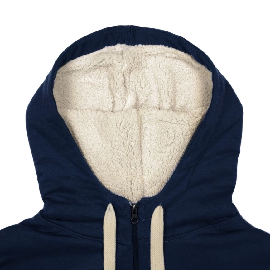 Толстовка на молнии Kulonga Sherpa, темно-синяя, размер L фото 4