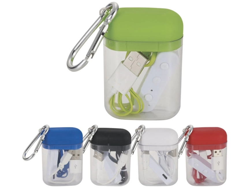 Наушники с функцией Bluetooth® с чехлом с карабином, черный фото 5