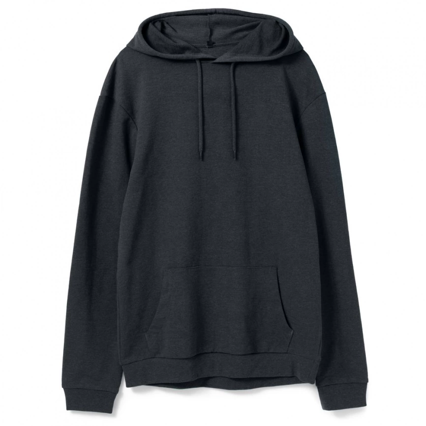 Толстовка с капюшоном унисекс Hoodie, темно-серая, размер S фото 6