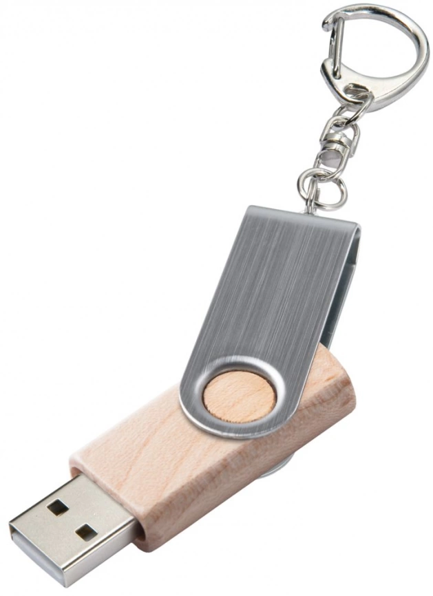 Флешка Twist Wood, 8 Гб, светлое дерево фото 1