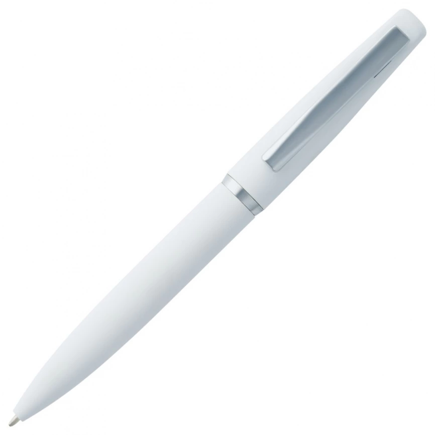Ручка шариковая Bolt Soft Touch, белая фото 3