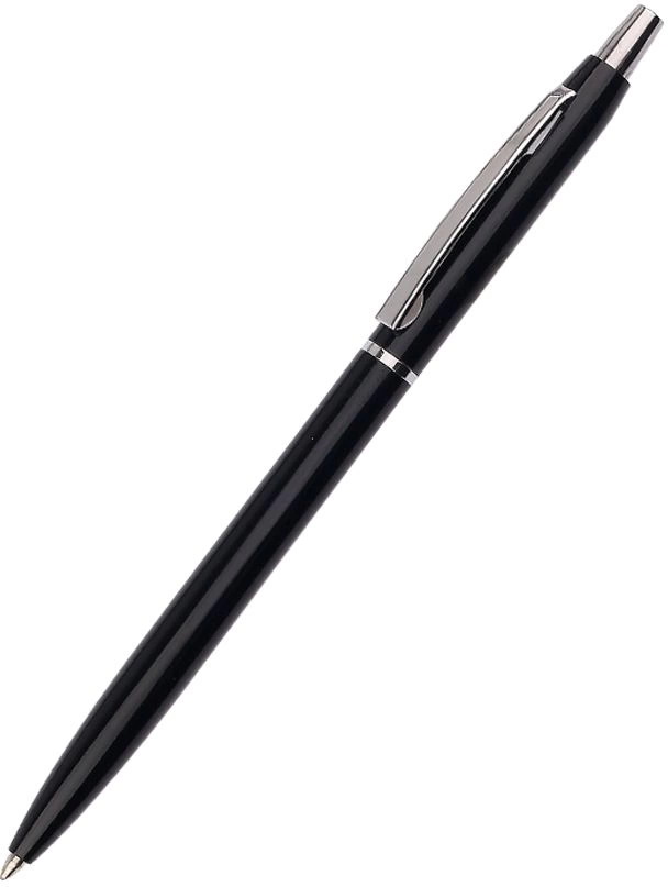 Ручка металлическая Летопись, чёрная с серебристым фото 1