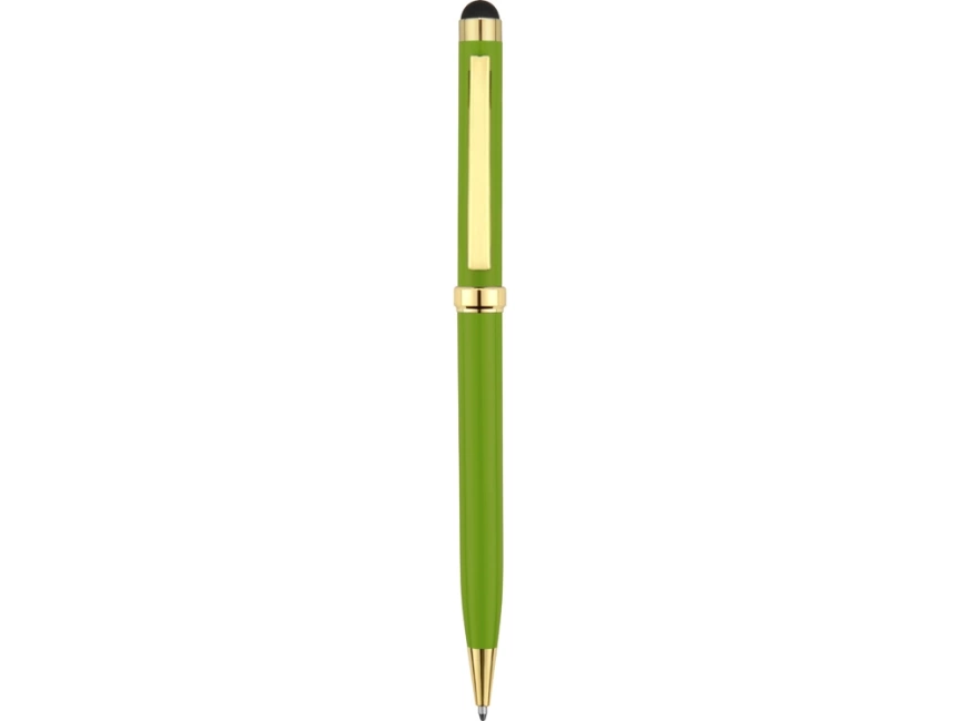 Ручка шариковая Голд Сойер со стилусом, зеленое яблоко фото 2