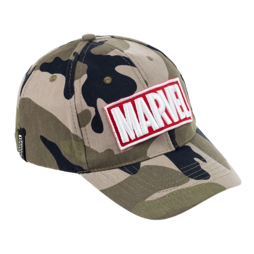 Бейсболка с вышивкой Marvel, камуфляж фото 1