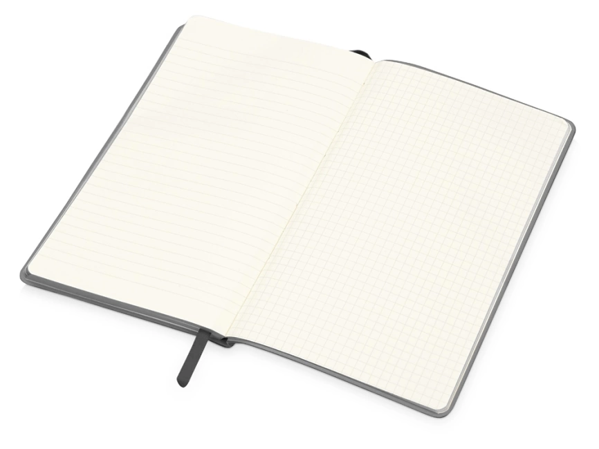 Блокнот Notepeno 130x205 мм с тонированными линованными страницами, серый фото 4