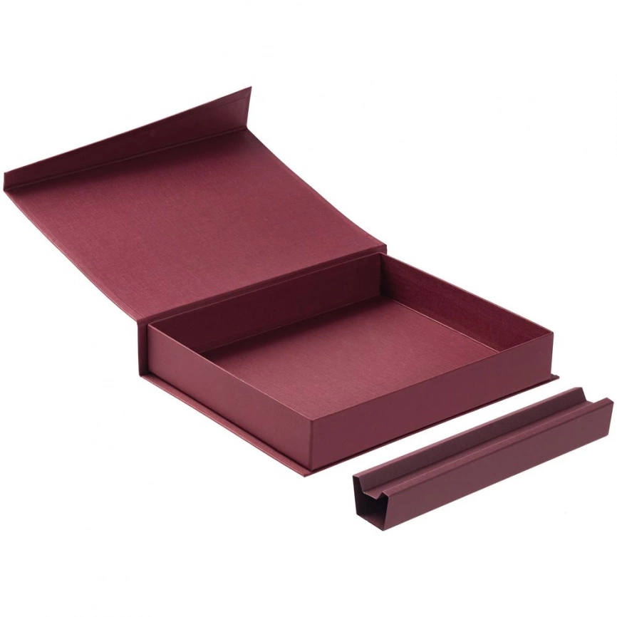 Коробка Duo под ежедневник и ручку, бордовая фото 2
