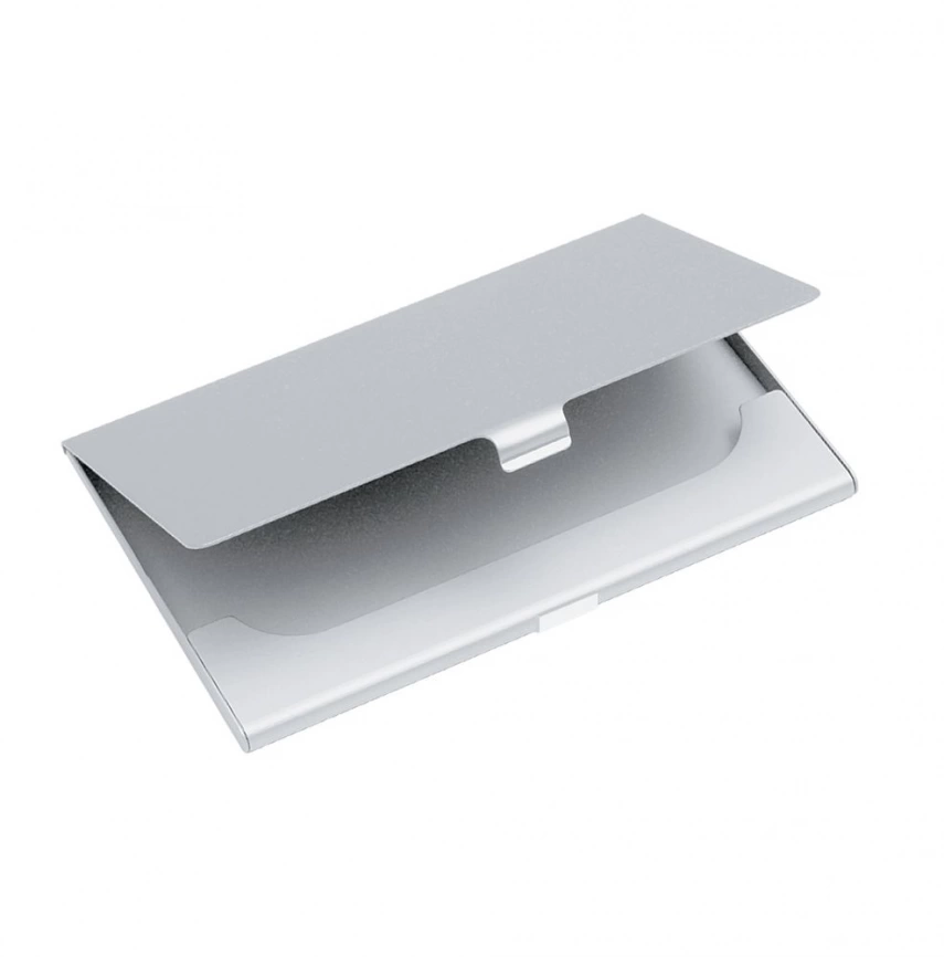 Набор Join: футляр для визиток и шариковая ручка, серебристый фото 3