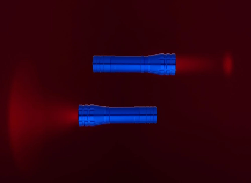 Фонарик с фокусировкой луча Beaming, синий фото 4