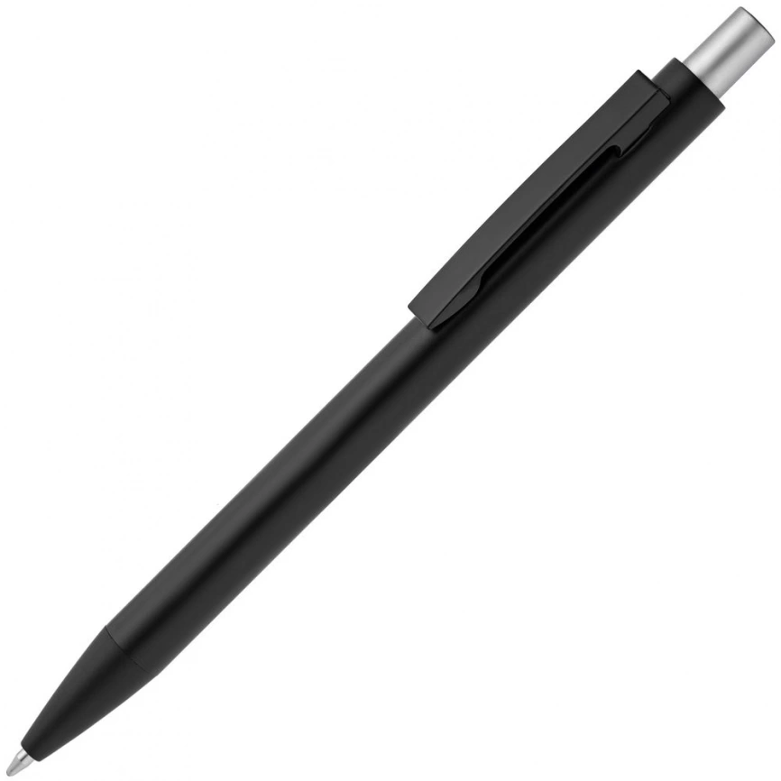 Ручка шариковая Chromatic, черная с серебристым фото 1