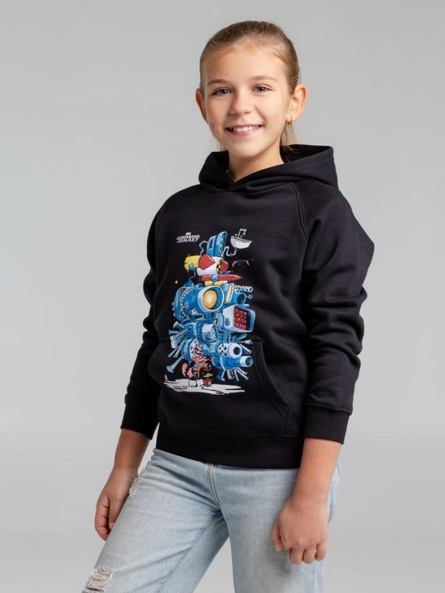 Худи детское Rocket Raccoon, черное, на рост 130-140 см (10 лет) фото 3