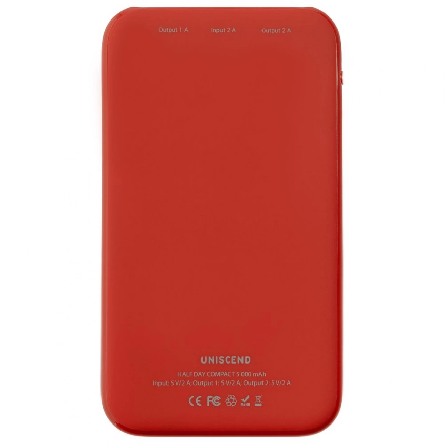 Внешний аккумулятор Uniscend Half Day Compact 5000 мAч, красный фото 3