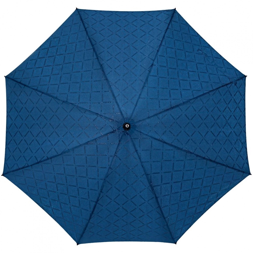 Зонт-трость Magic с проявляющимся рисунком в клетку, темно-синий фото 1