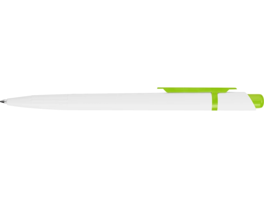 Ручка шариковая Этюд, белая с зеленое яблоко фото 4