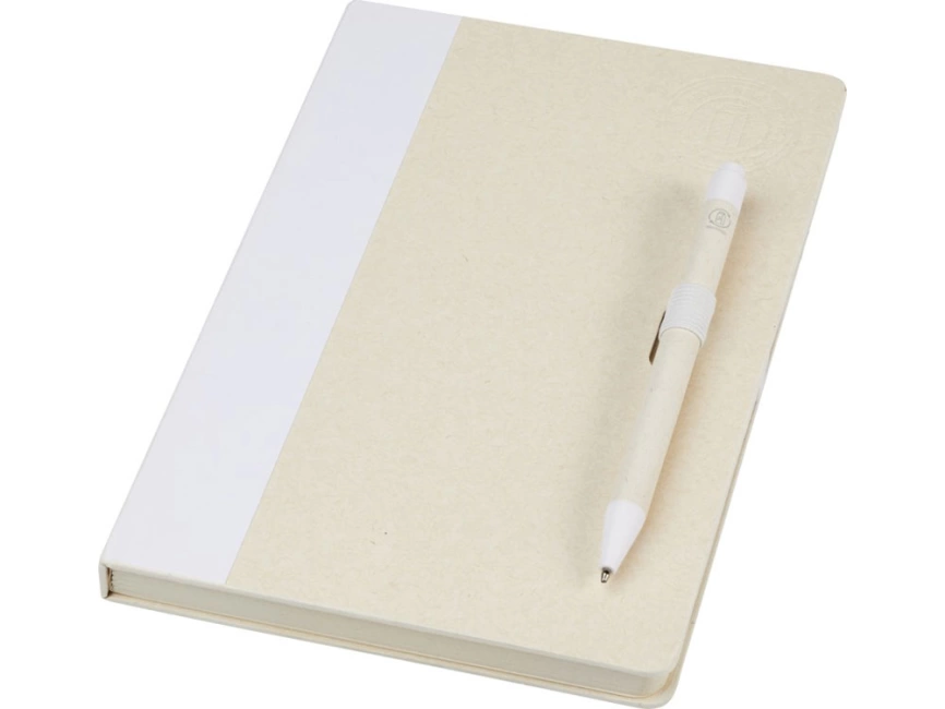 Блокнот размером A5 и шариковая ручка Dairy Dream, белый фото 1
