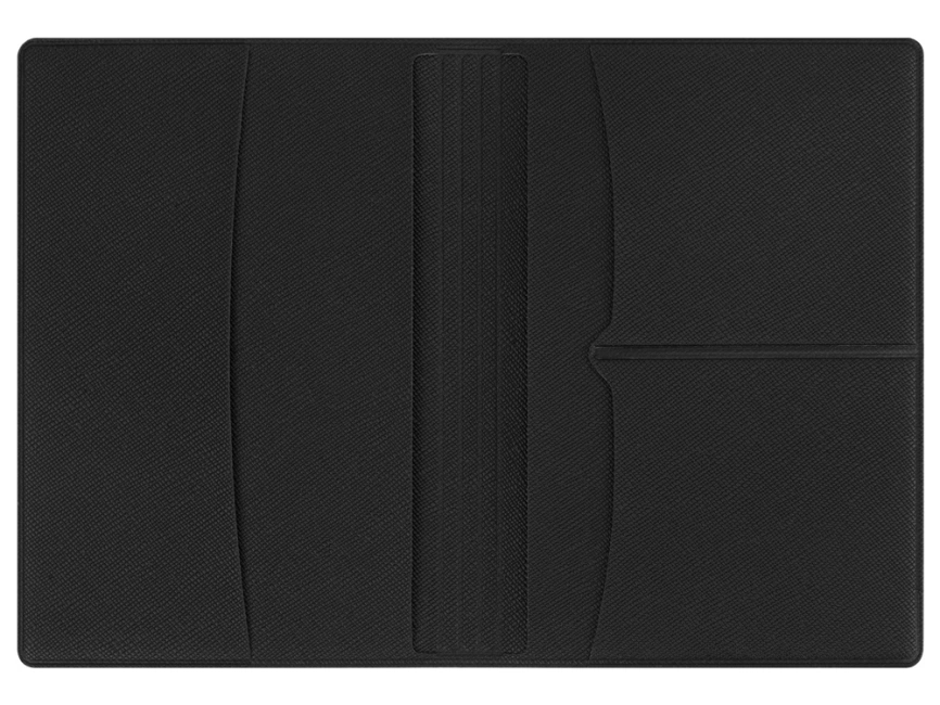 Обложка для паспорта с RFID защитой отделений для пластиковых карт Favor, черная фото 5