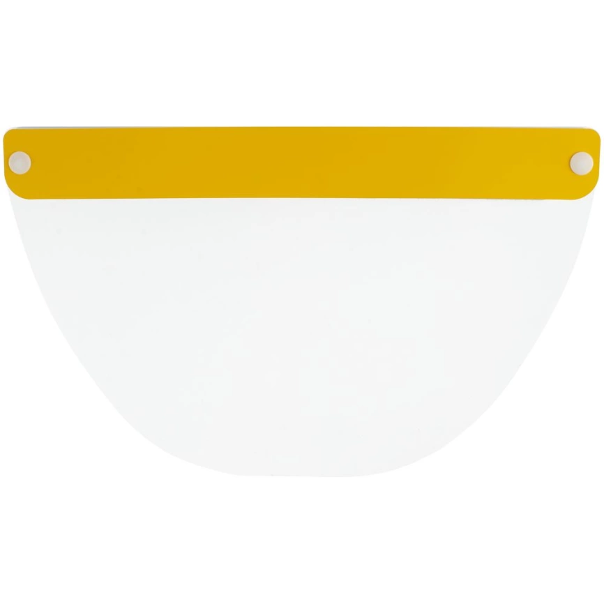 Прозрачный экран для лица Barrier, немедицинский, с желтой лентой фото 8