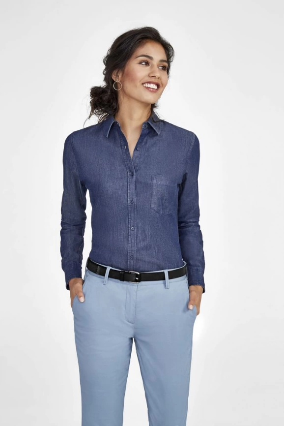 Рубашка женская Barry Women синяя (деним), размер S фото 4