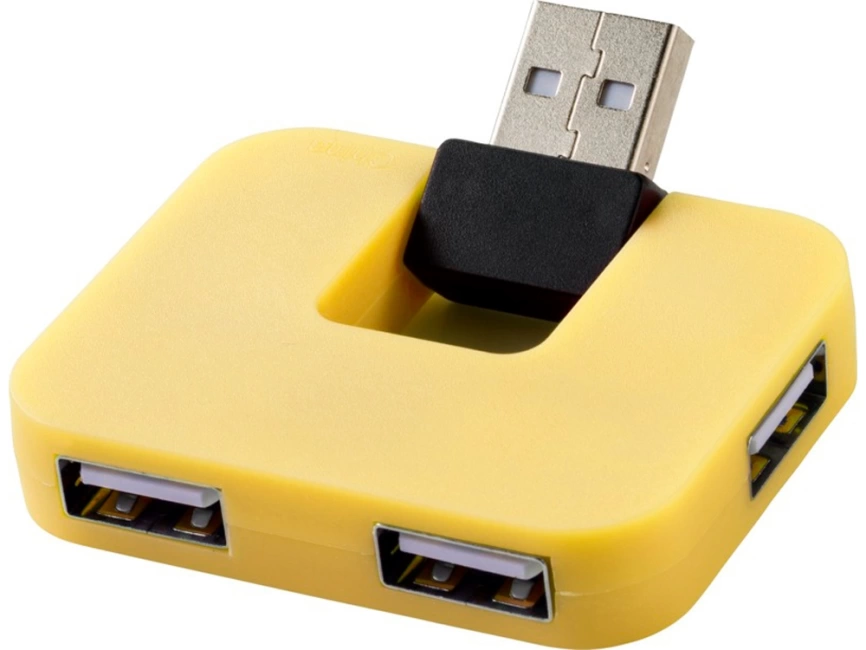 USB Hub Gaia на 4 порта, желтый фото 1