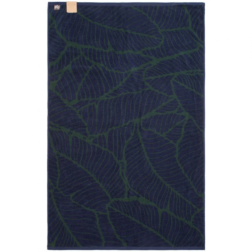Полотенце In Leaf, большое, синее с зеленым фото 10