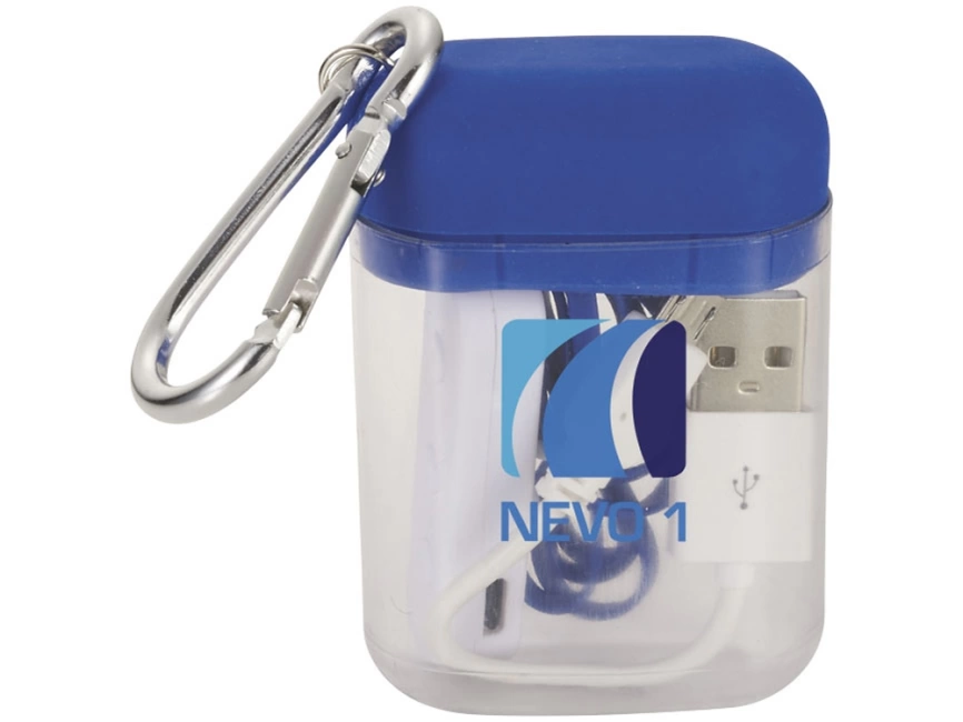 Наушники с функцией Bluetooth® с чехлом с карабином, ярко-синий фото 6