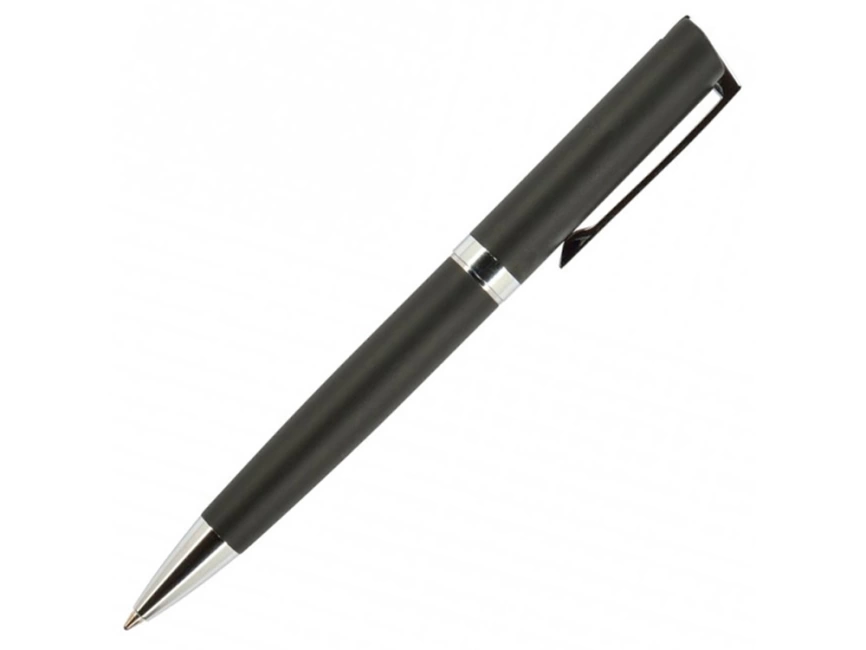 Ручкa BrunoVisconti шариковая автоматическая 1мм синяя Milano Graphite (черный металлический корпус) фото 1