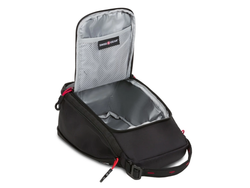 Термосумка для ланча SWISSGEAR, прорезиненный полиэстер 600D, черный/красный, 18x12x28 см, 4 л фото 10