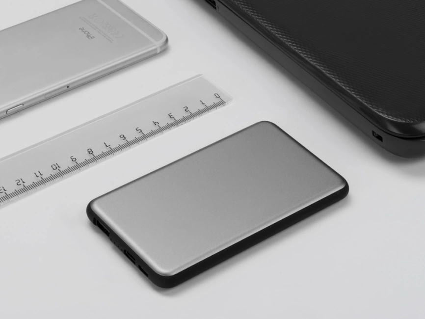 Портативное зарядное устройство Shell, 5000 mAh, серебристый фото 3