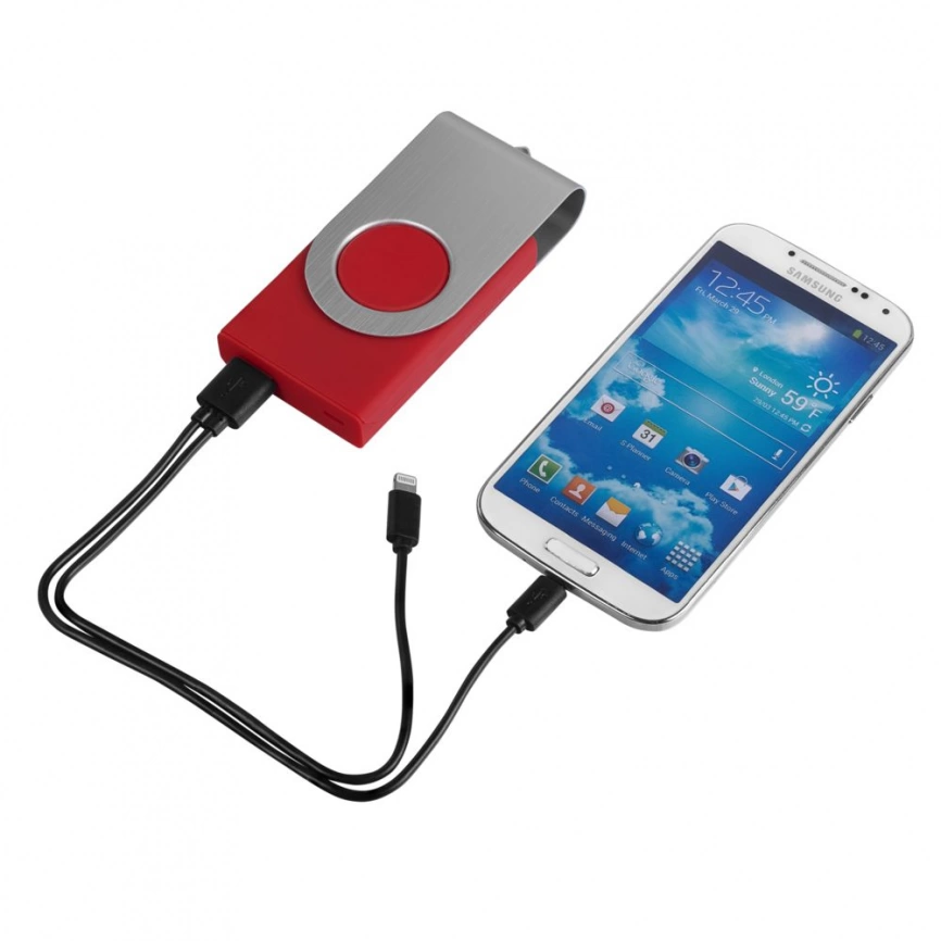 Внешний аккумулятор Twist 4000 mAh, красный фото 7