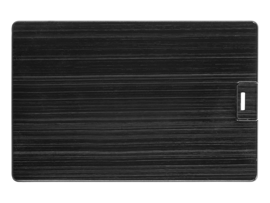 Флеш-карта USB 2.0 16 Gb в виде металлической карты Card Metal, черный фото 4