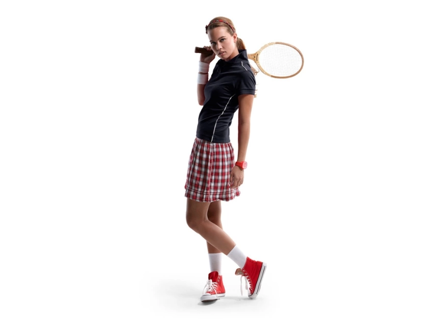 Рубашка поло Backhand женская, темно-синий/белый фото 2