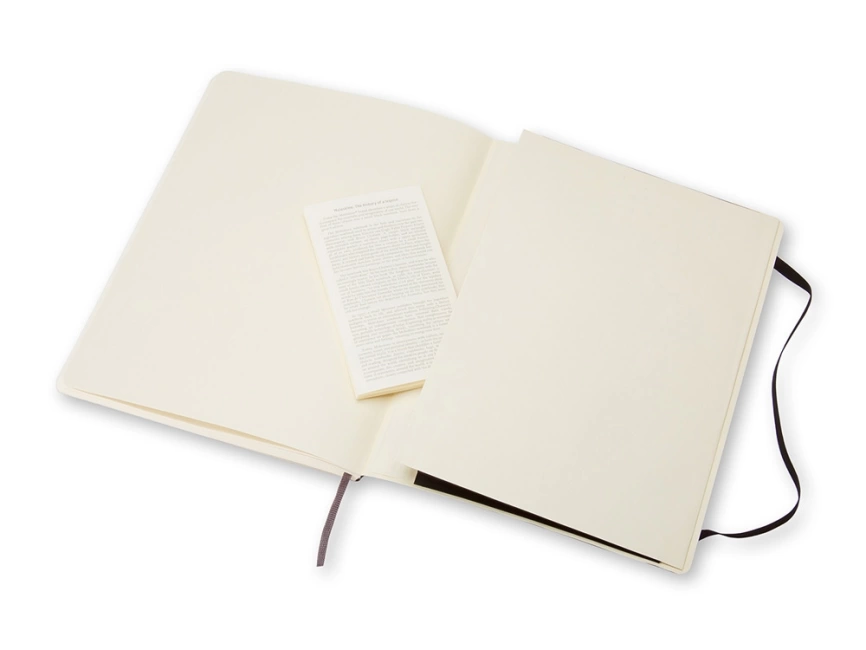 Записная книжка Moleskine Classic Soft (нелинованный), Хlarge (19х25 см), черный фото 4