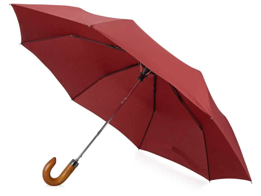 Зонт складной Cary, полуавтоматический, 3 сложения, с чехлом, бордовый фото 1