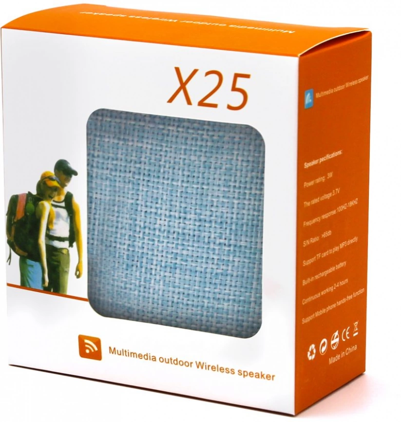 Беспроводная Bluetooth колонка  X25 Outdoor, синяя фото 3
