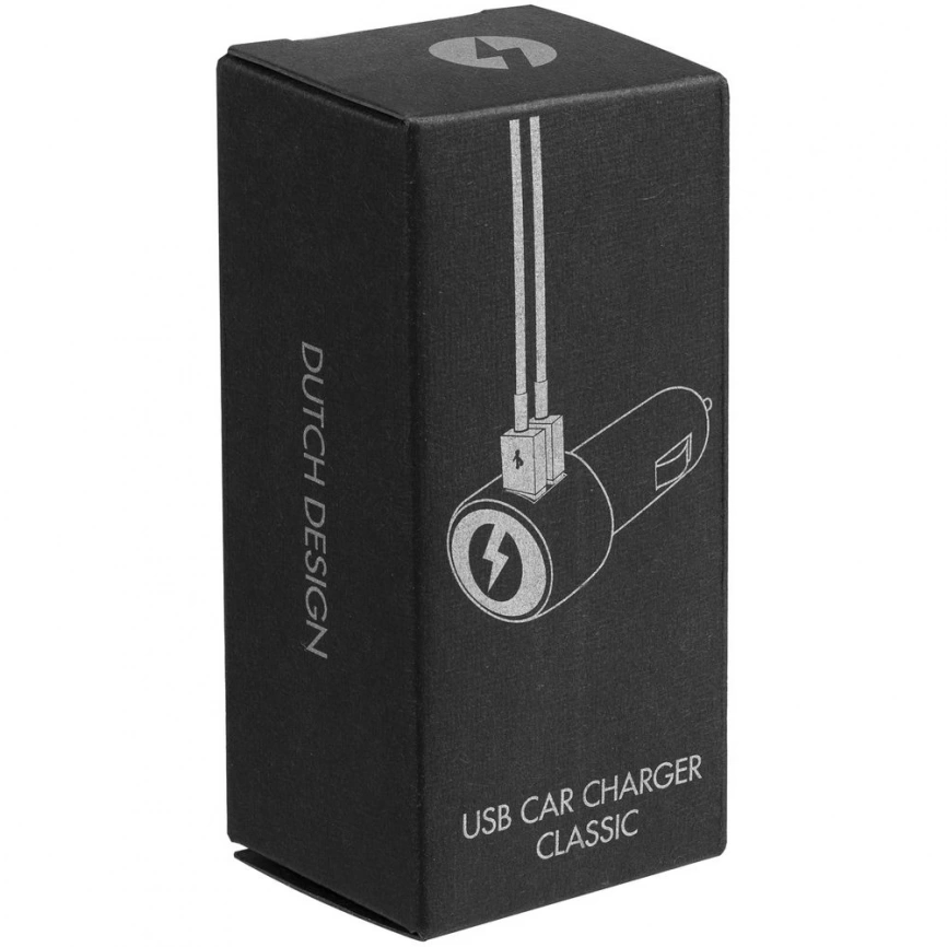 Автомобильное зарядное устройство с подсветкой Logocharger, синее фото 5