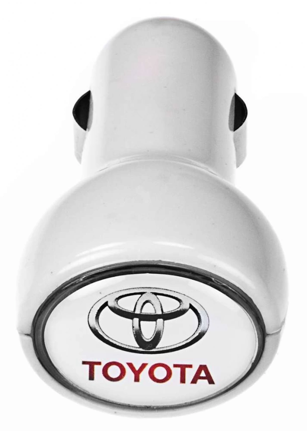 Автомобильное зарядное устройство с подсветкой Logocharger, белое фото 1