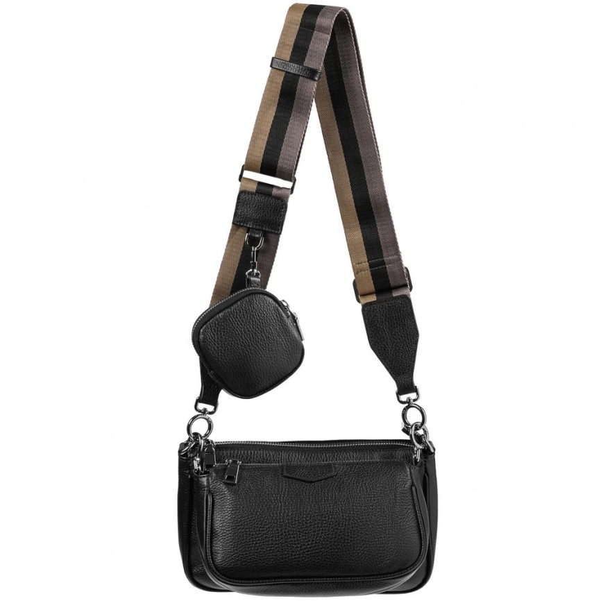 Сумка через плечо Gamma, черная фото 12