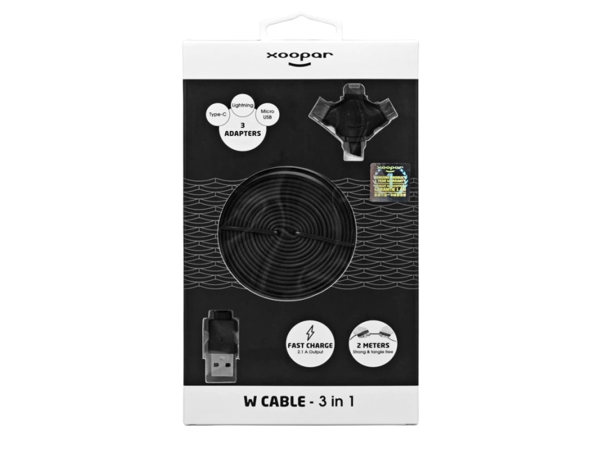 USB-переходник XOOPAR W CABLE 3 в 1 фото 4