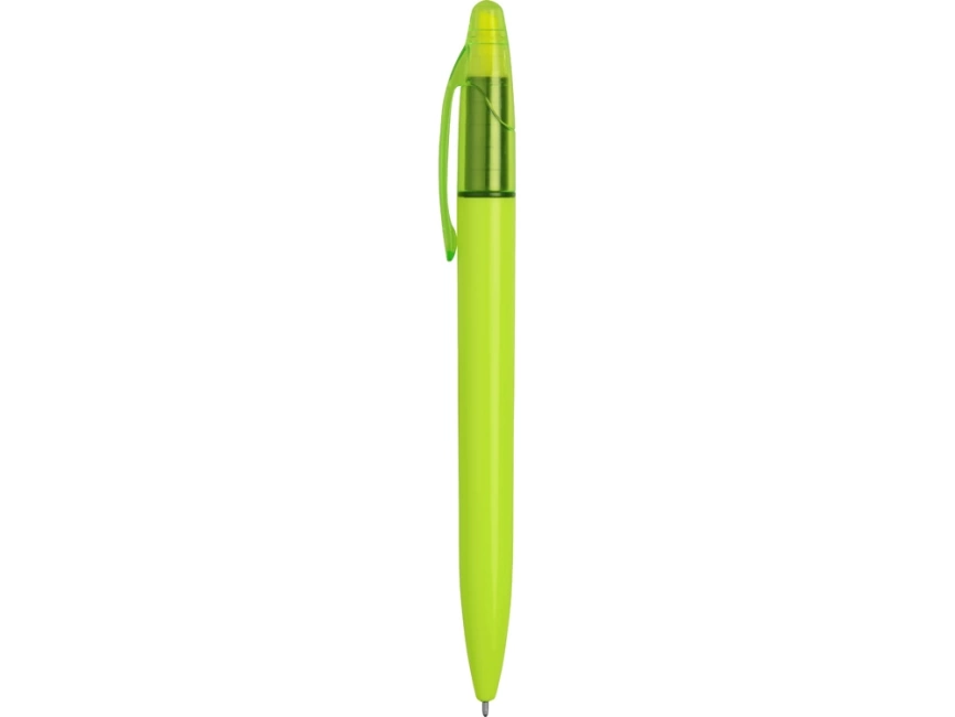 Ручка пластиковая шариковая Mark с хайлайтером, зеленое яблоко фото 3