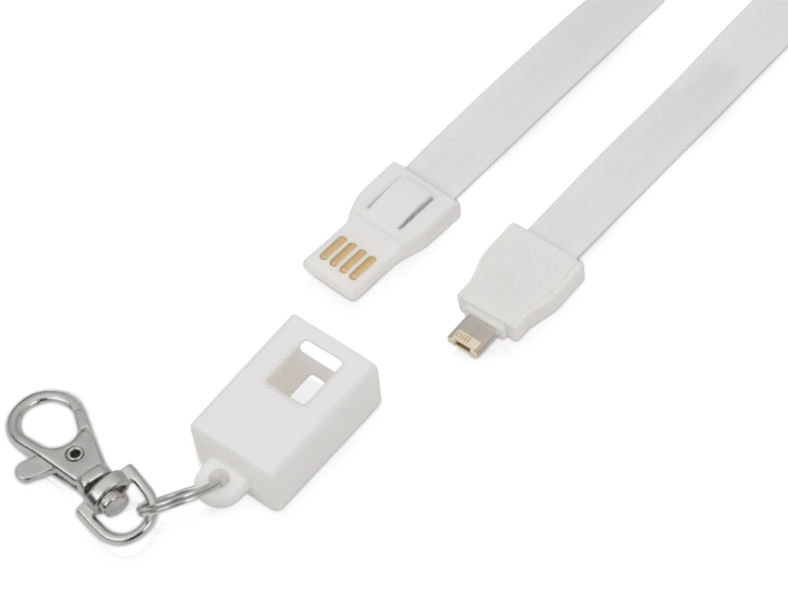 Зарядный кабель-клип 2 в 1, белый фото 6