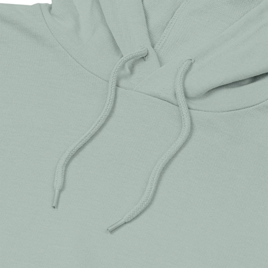 Толстовка с капюшоном унисекс Hoodie, серо-зеленая, размер S фото 8