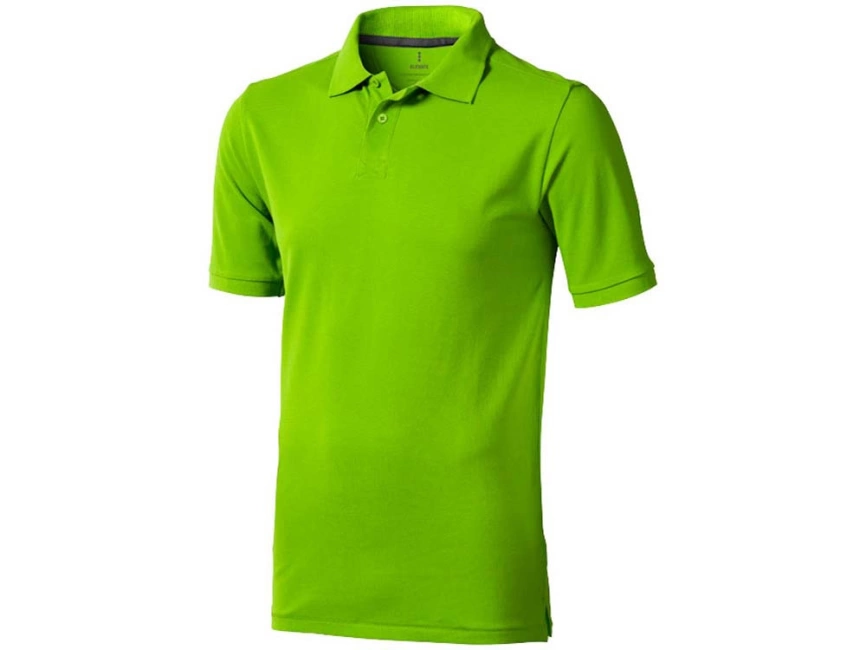Calgary мужская футболка-поло с коротким рукавом, зеленое яблоко фото 2