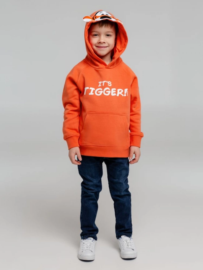 Худи детское Tigger In My Head, оранжевое, на рост 96-104 см (4 года) фото 3
