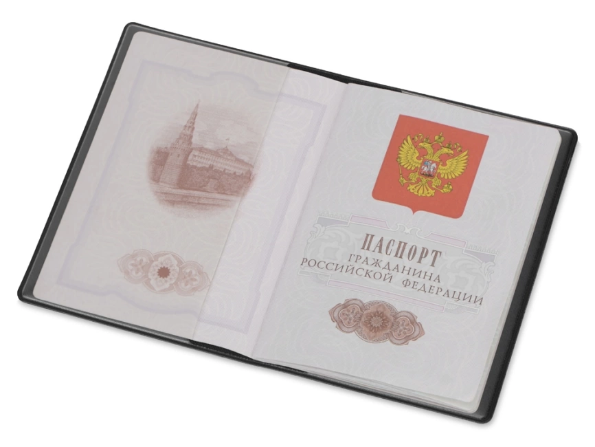 Классическая обложка для паспорта Favor, черная фото 2