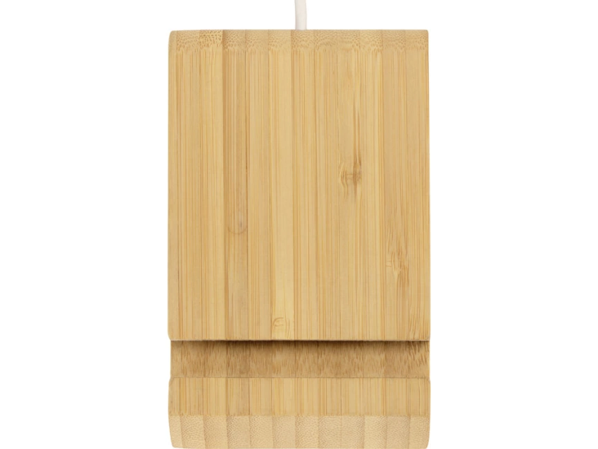 Беспроводное зарядное устройство из бамбука Jetty, 10 Вт, натуральный фото 5