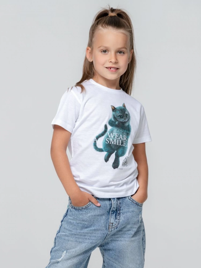 Футболка детская Wear A Smile, белая, на рост 96-104 см (4 года) фото 1